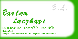 barlam laczhazi business card